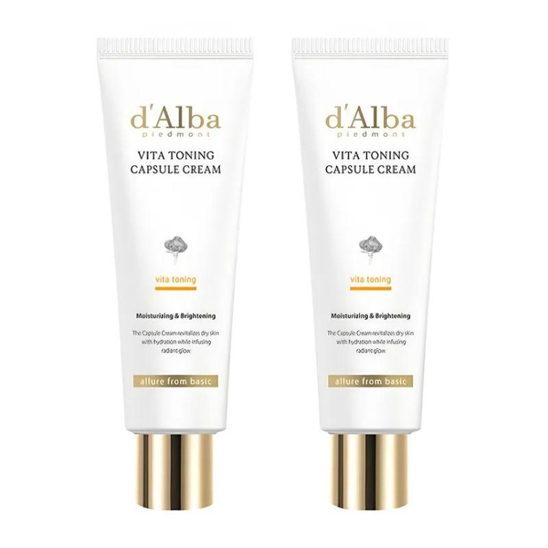 D’Alba Vita Тонизирующий капсульный крем в тюбике 55 г × 2
