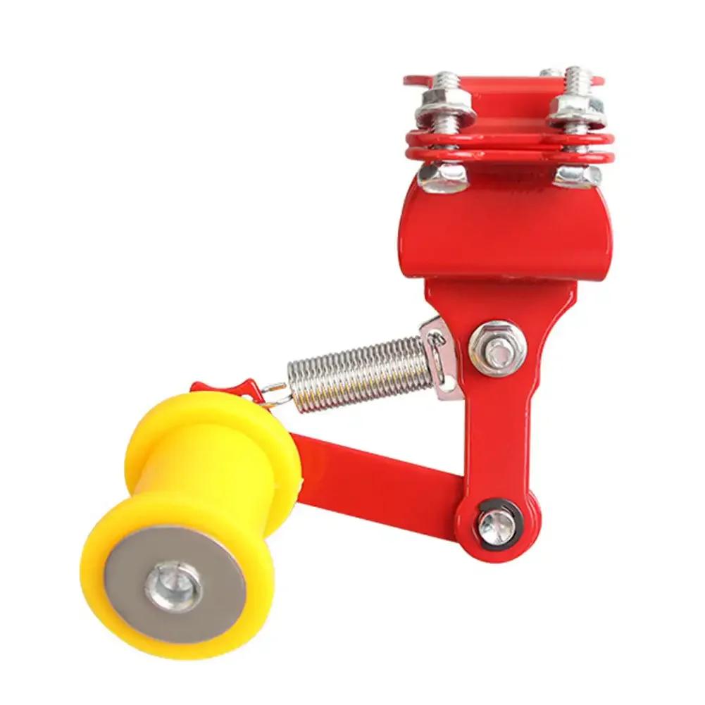 Motorcycle Chain Adjuster Tensioner Guide with Guide Wheels Bike 4 Wheeler Motorized Bike Sprocket Parts Tools Universal