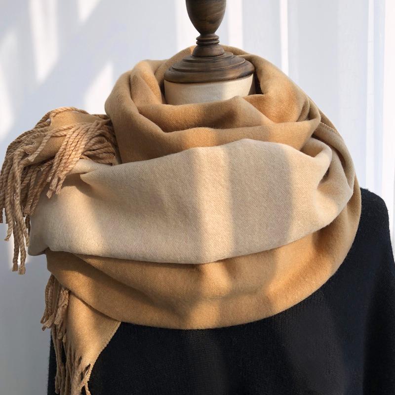 Keep It for Yourself, Feel Soft Sister Scarf, Women's Winter Versatile Double-sided Solid Color Scarf, Long Thickened Warm Shawl