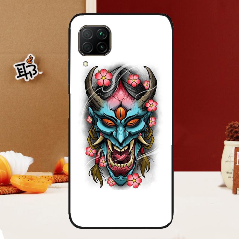 Японская демоническая маска Они Хання Для Huawei Nova 10 9 SE 3i 7i 8i 11i 12i Y60 Y61 Y70 Y72 Y73 Y90 Y91 P20 P30 P40 Lite Чехол