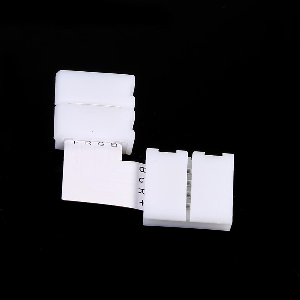 5Pcs L Shape 4pin 10mm Solderless Corner Connectors Adapters For RGB 5050 LED Strip Lights