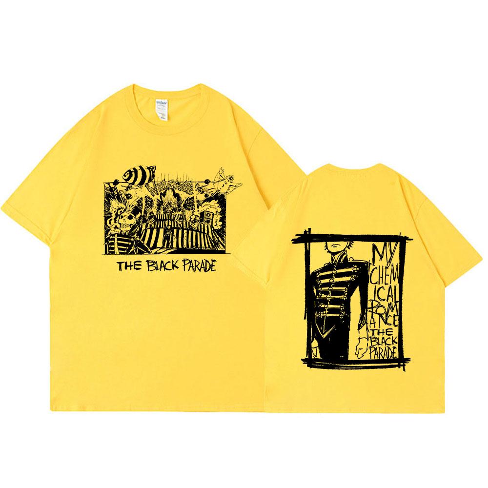 My Chemical Romance Mcr Dead T-Shirt Black Parade Punk Emo Rock Band Summer T Shirts Summer Fashion Top Oversized Tee Shirt