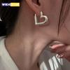 Сердце ЛЮБОВЬ Свадебные Серьги-Кольца для Женщин Помолвочные Роскошные Ювелирные Аксессуары Подарки