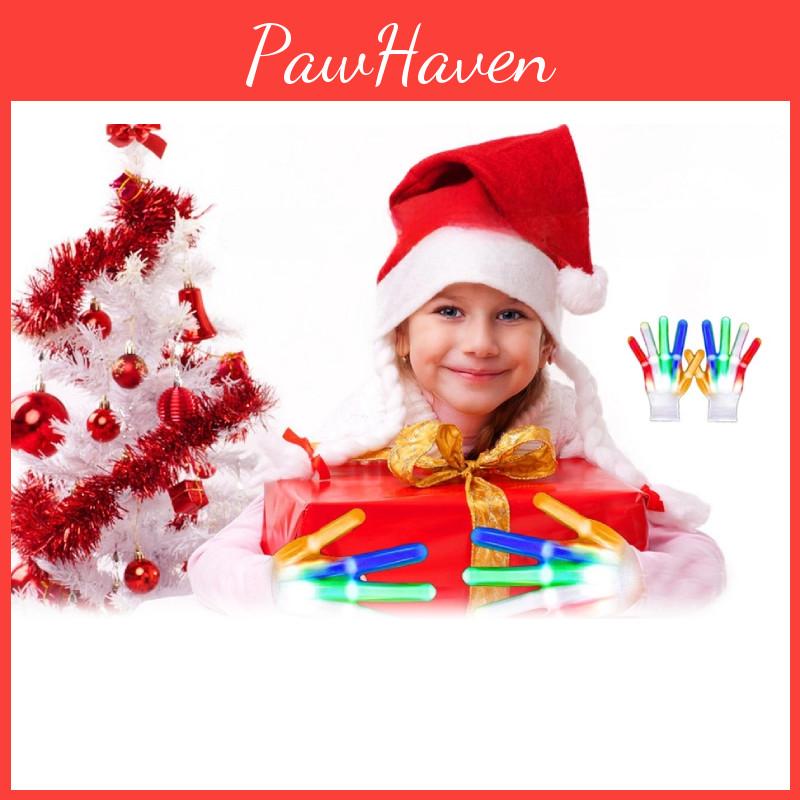 Яркие разноцветные светодиодные вязаные перчатки, идеально подходящие для Хэллоуина и вечеринок