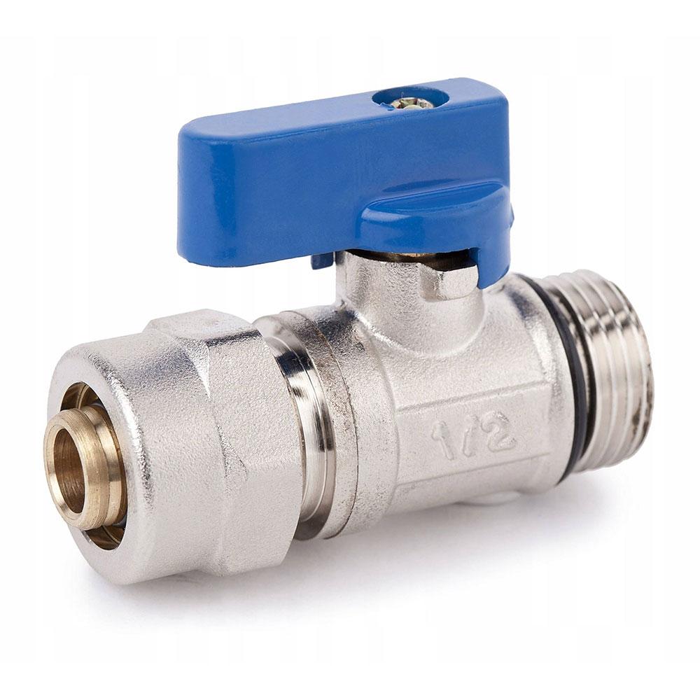 Mini Pex Manifold Valve 16X1/2"" Gz, Blue