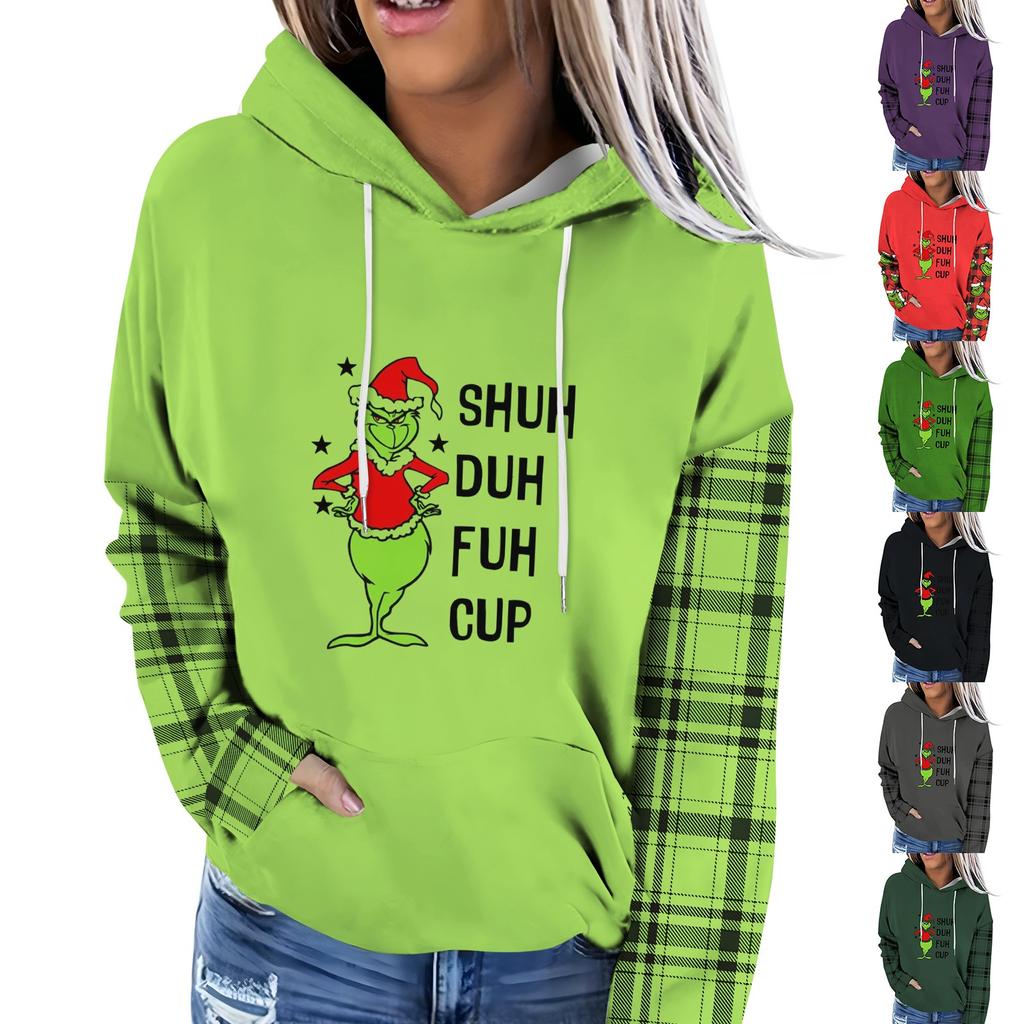 Женская модная повседневная толстовка с капюшоном и принтом Greentown с длинными рукавами