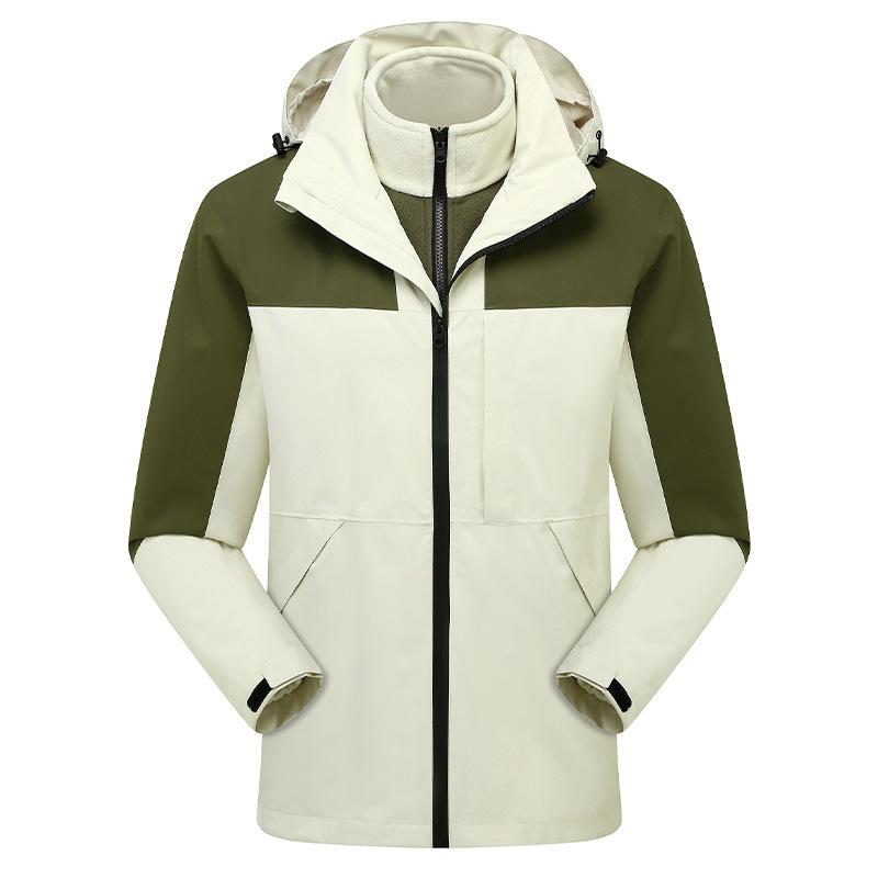Winter Outdoor Three-in-one Jacket Detachable Two-piece Set Thickened.