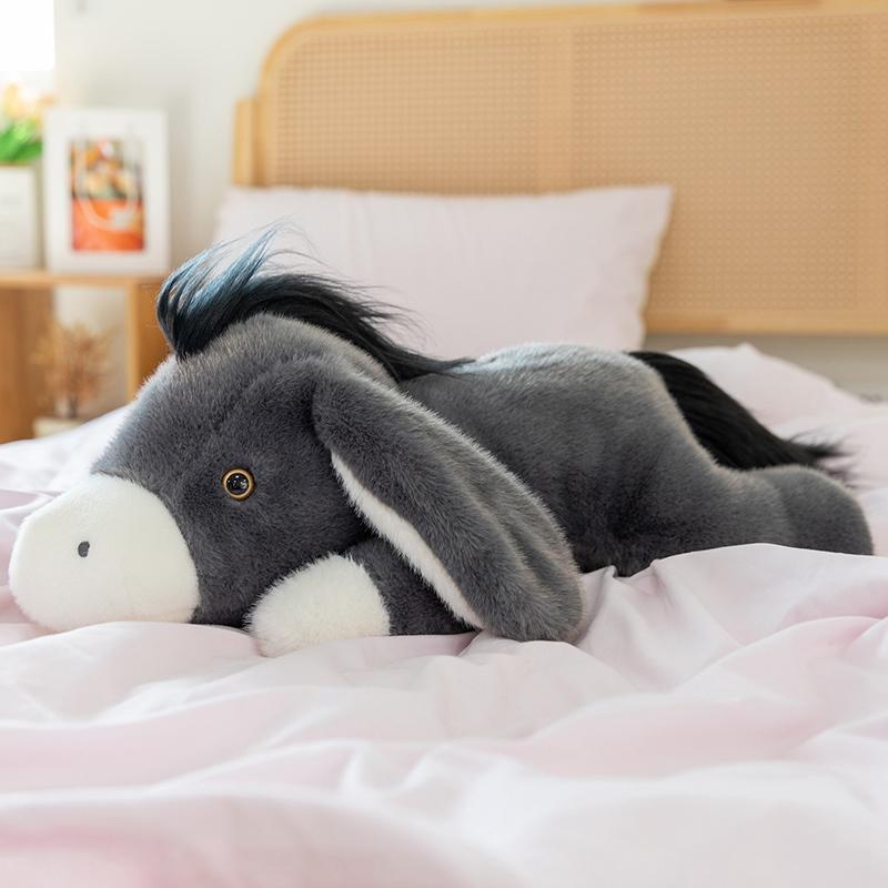 Donkey Plush Toys 28/38/58cm Simulated Donkey Squishy Stuffed Doll Throw Pillow Soft Sofa Cushion Home Decor Toys Birthday Gifts