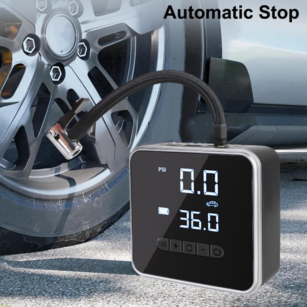 Перезаряжаемые аксессуары для шин ЖК-дисплей Воздушный компрессор Портативный воздушный насос Цифровой насос для накачивания шин
