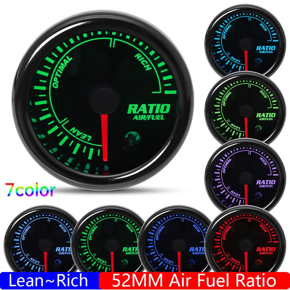 2" 52mm Car Boost Gauge BAR PSI Exhaust Gas Temp Water/Oil Temp Fuel Press Air Fuel Ratio Volt Tachometer Racing Car 12V Custom