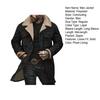 Men Jacket Autumn Winter Woolen Coat Lapel Single-Breasted Mid-Length Windproof Jacket Suede
