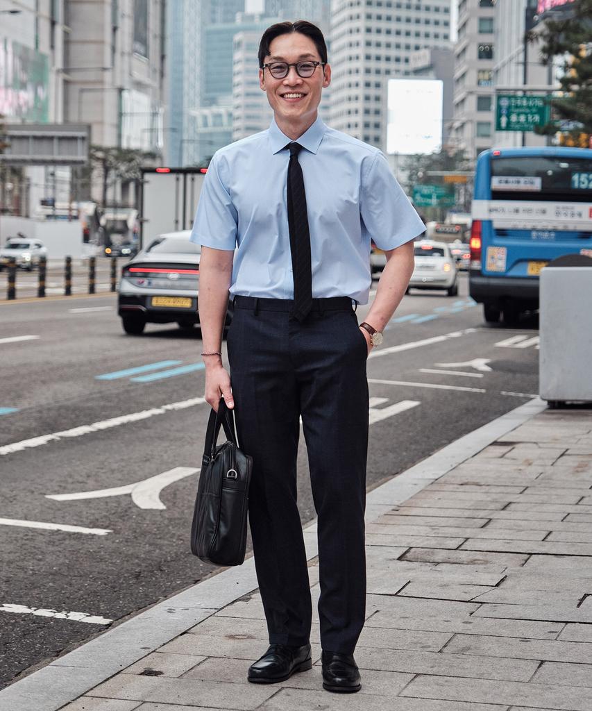STCO Extra Fine Wool 51% Check Summer Suit Pants_Navy (Classic Fit)_Sslxb61Ccn