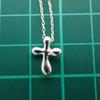 [Б/у] TIFFANY/Tiffany 925 Маленький крест кулон/ожерелье/g409-85