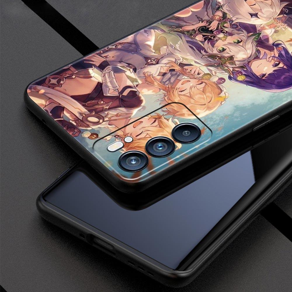 Чехол для телефона Genshin Impact для Oppo Find X5 A54 A53 A52 A9 2020 A15 A95 A16 A76 A74 A12 Reno7 SE Reno6 Pro Plus 5G Мягкий чехол из ТПУ