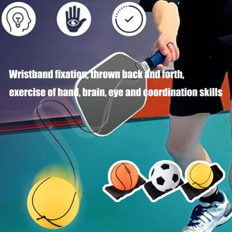 6 шт. Прыгающий мяч Тренажер для силы запястья Напульсники Возвратный футбольный мяч Бейсбол Спортивные шары для запястья для детей и взрослых