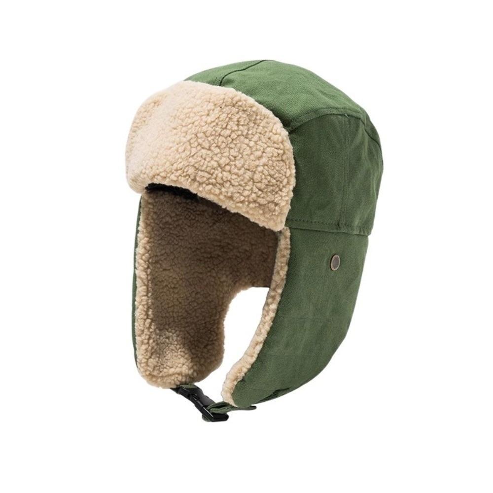 Fleece Ear Protective Hat Thickened Earflap Hat Simple Lei Feng Cap Men