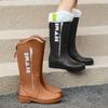 New High Tube Rain Shoes Women's Water Shoes Fashion Rain Boots Outdoor Rubber Shoes Fleece Thickened Non-slip Water Boots
