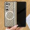 Роскошный деловой ретро чехол-книжка из мягкой кожи на петлях для Samsung Z Fold 7 6 5 4 3, магнитная противоударная защитная задняя крышка