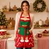 Oil-Resistant Christmas Apron Reusable Kitchen Aprons New Santa Claus Apron  Holiday Decor