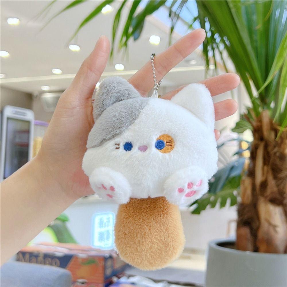 Plush Brooch Cute Cat Plush Doll Soft Animal Plush Key Chain Friends Birthday Gifts