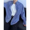 2024 Letter Long Sleeved Shirt Japanese Hong Kong Style Ins Loose Shirt Men'S Summer Trend Versatile Casual Jacket