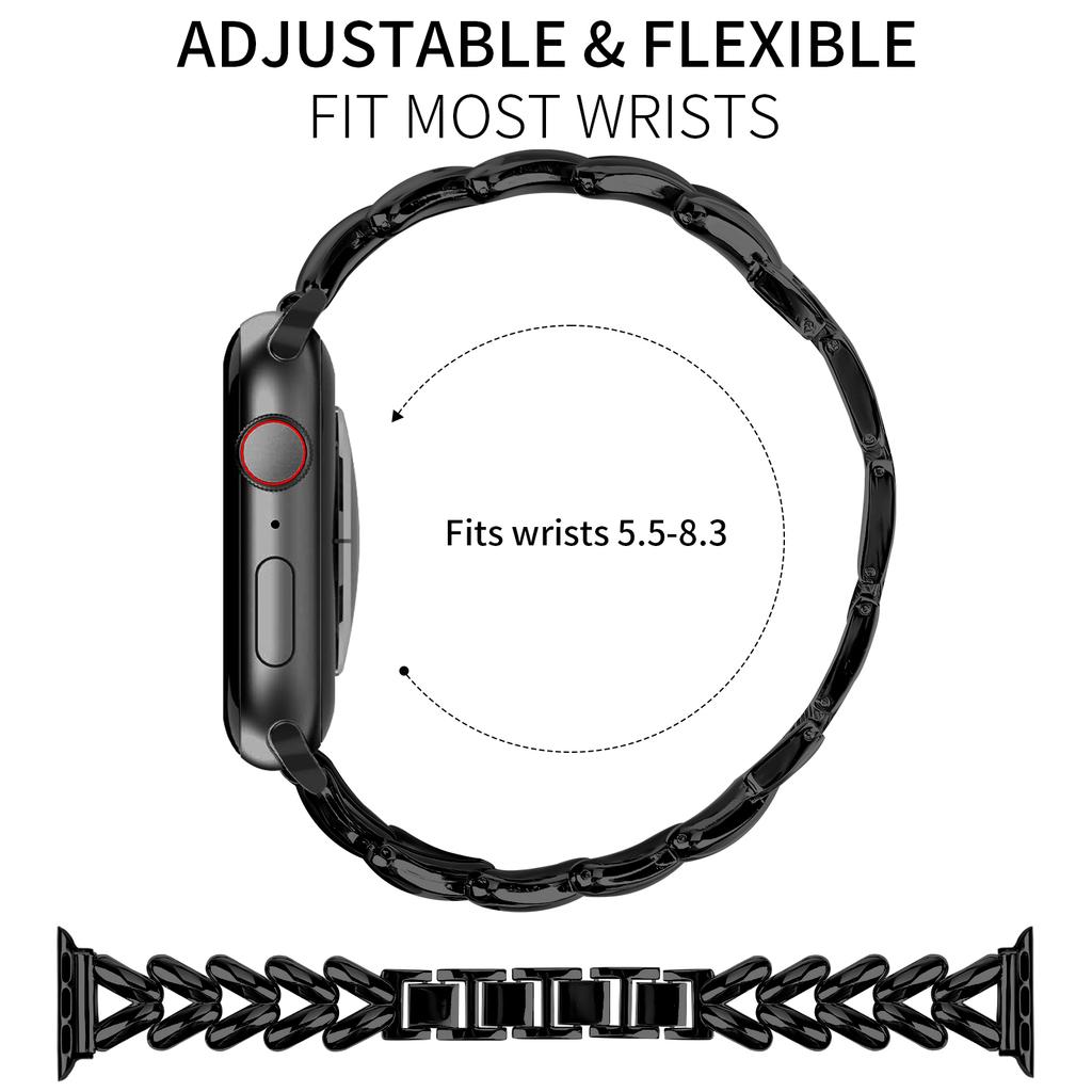 Ремешок для Apple Watch Series 10 42мм/9 8 7 41мм/SE (2023) SE (2022) SE 6 5 4 40мм/3 2 1 38мм Браслет для часов из цинкового сплава с витым металлом