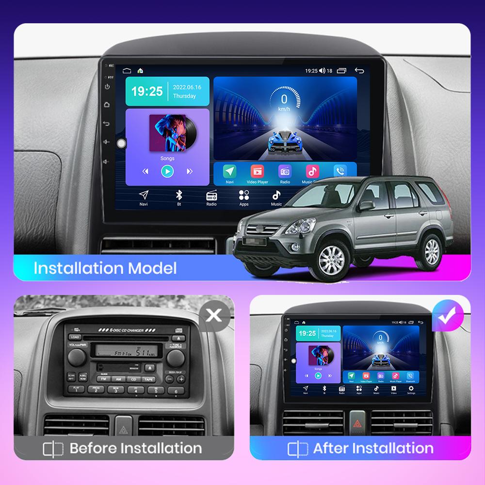 2 DIN Android Carplay автомобильное радио для Honda CR-V II 2002-2006 мультимедийный проигрыватель головное устройство стерео GPS навигация BT WIFI 2+32 ГБ