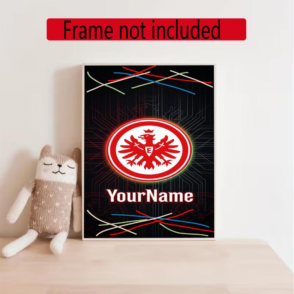 Eintracht Frankfurt Personalized Name Diamond Paintings Mosaic Wall Round Diamond Art Painting Kits Embroidery Crystal Accessories Frameless