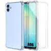 Case for Samsung Galaxy A06 - Shockproof Transparent Silicone Protection + 2 Tempered Glasses