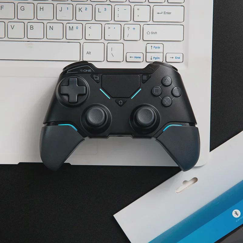 "Беспроводной Bluetooth геймпад P4 Pro": Совместим с ПК, планшетом, Steam, iOS и мобильными устройствами, с вибрацией и двойным подключением."