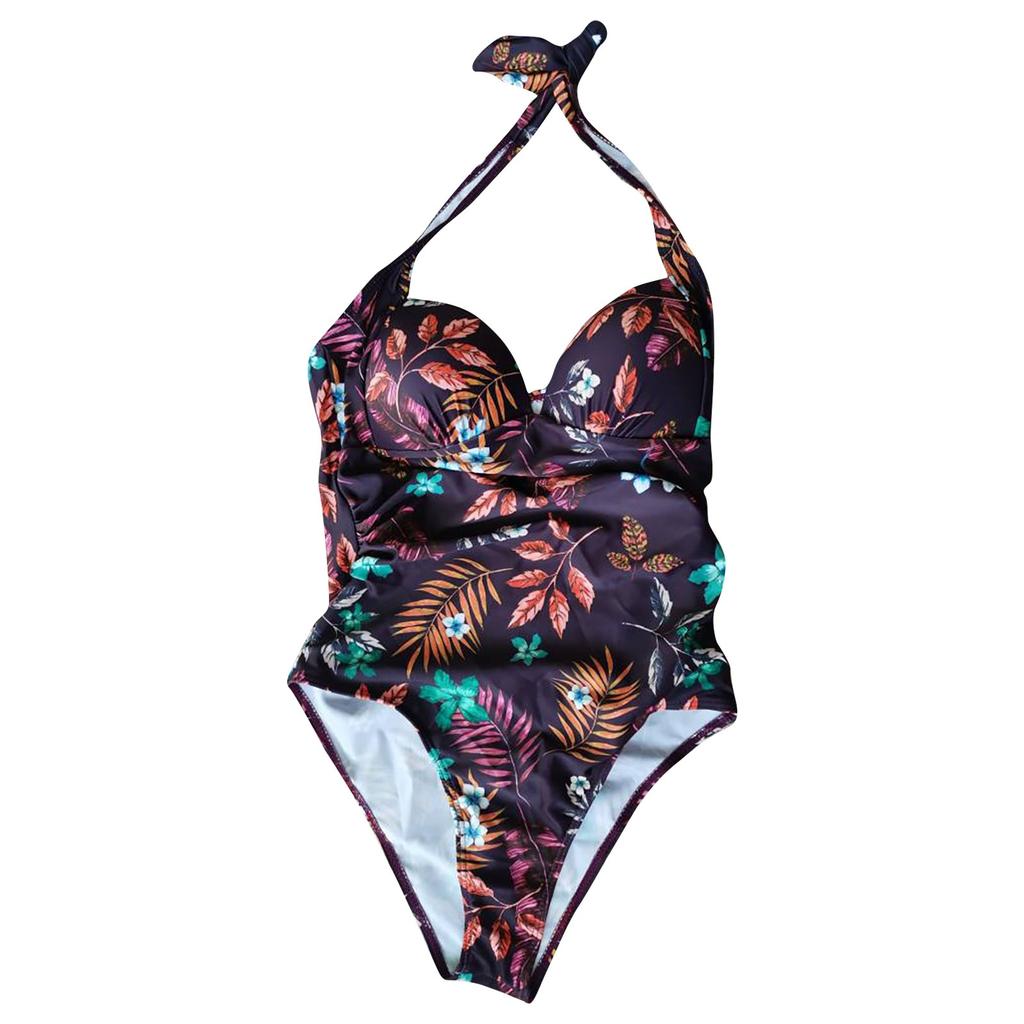 Женский цельный модный сексуальный пляжный купальник бикини с принтом (С нагрудником без стального кронштейна)