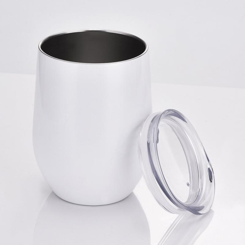 360ml 12 Oz Double-insulated Stemless Glass Stainless Steel Tumbler Wine Yerba Mate Tea Cups
