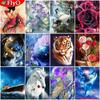 5D DIY Алмазная картина Белая лошадь Роза Животное Цветок Стразы Полный квадратный/круглый бриллиант Вышивка Сова Рыба Вышивка крестиком Алмазная мозаика Настенное искусство