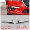 Front Bumper Fog Lights Lamps Eyebrow Strip Decoration Cover Trim For Mazda 3 Hatchback Sedan 2017 2018 Accessories Exterior Kit