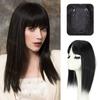 Synthetic Short Black Straight Wig With Bangs Black Wigs For Women Bob Shoulder Length Wigs Heat Resistant Fiber