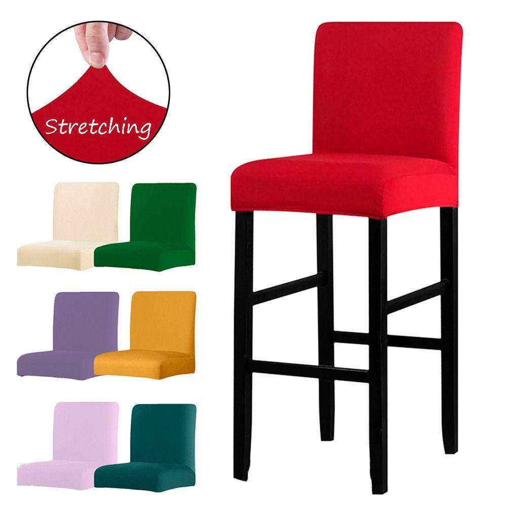 Elastic Stretch Counter Height Bar Stool Cover Dustproof Bar Stool Seat Covers Dining Room