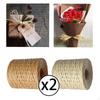 4 Rolls Raffia Paper Ribbon -friendly Twine for Christmas Gift Wrapping Hanging Tags Bouquets