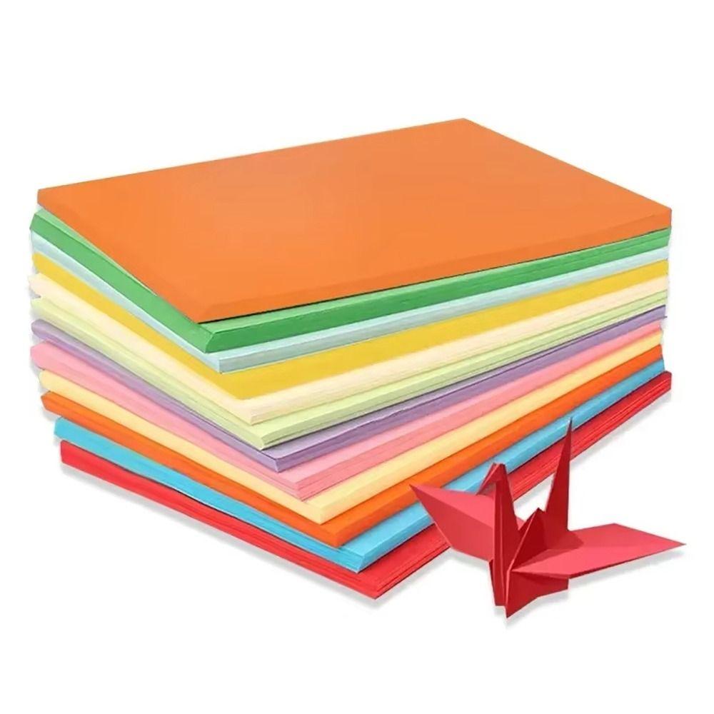 100Pcs Double Side Square Origami Paper 20 Colors Handmade Scrapbooking Craft Decor Folding Paper