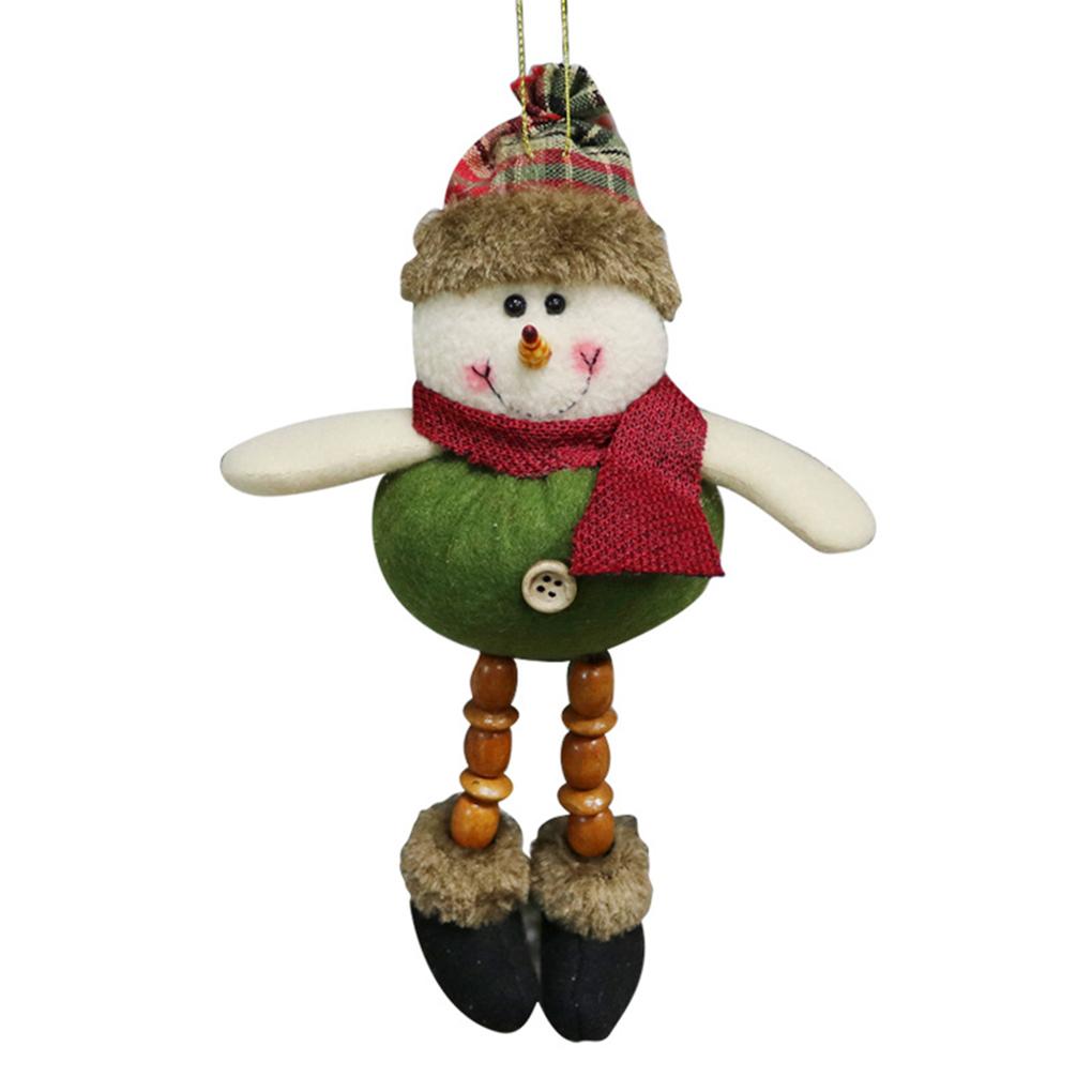 Home Office Portable Christmas Plush Doll Ornament Decorative Figure Wall Window Tree Reusable Hanging Decoration