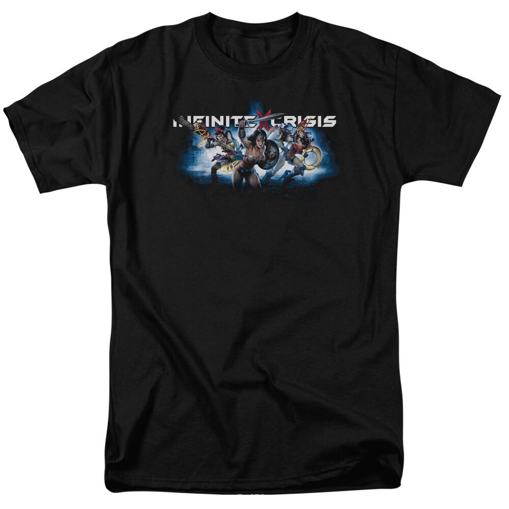 Infinite Crisis IC Blue T Shirt Licensed Comic Book Tee Black
