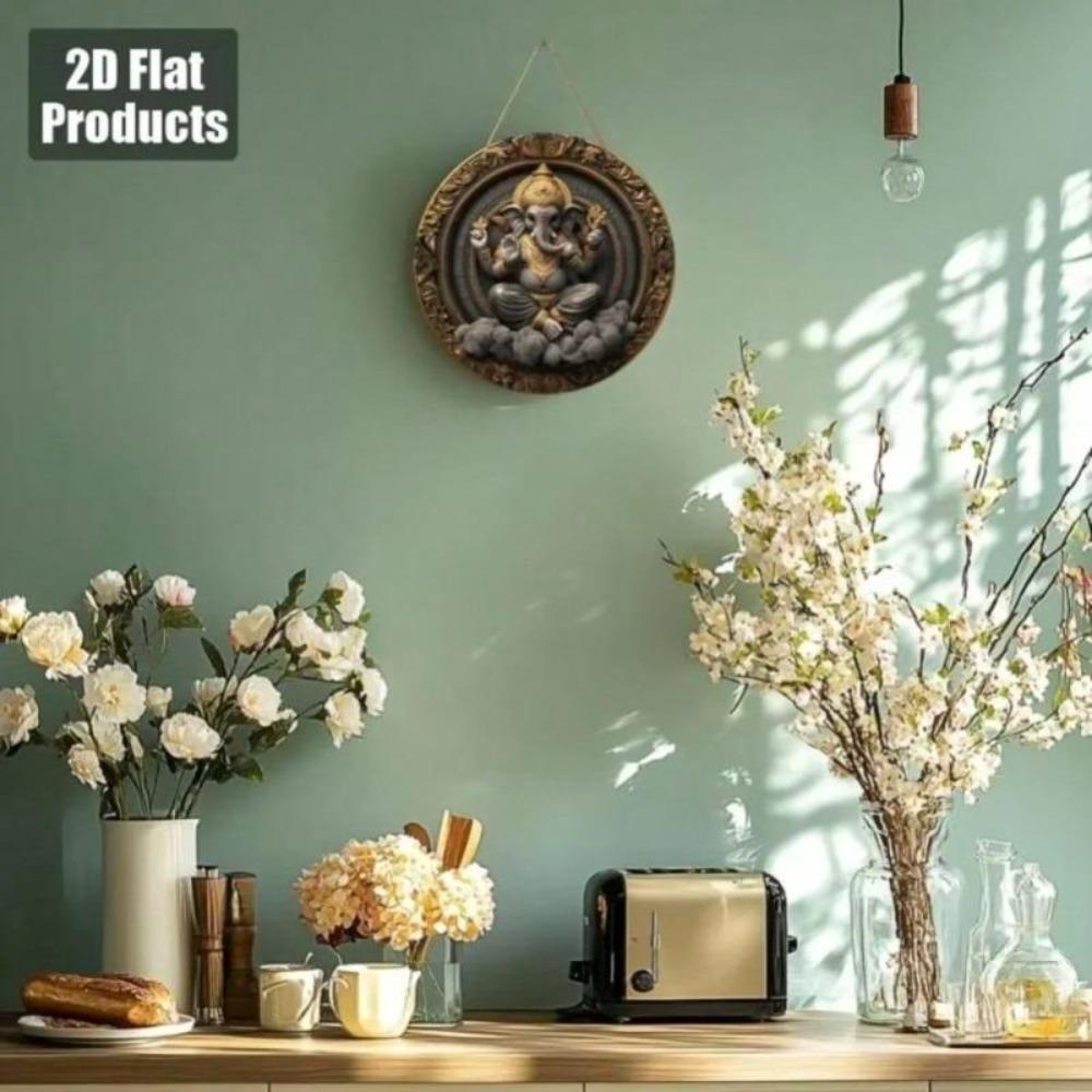 Iron Wall Art Ganesh Home Decor Cafe Office Gift Holiday Party