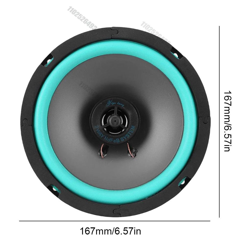 4-6,5-дюймовый 160 Вт 2-полосный автомобильный HIFI коаксиальный динамик дверной аудио музыкальный стерео твитер СЧ/НЧ-динамик полный диапазон частот зеленый для ремонта