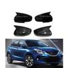 Car Rearview Side Mirror Cover Fit For Suzuki Baleno WB 2024 2025 Wing Cap Rear View Case Trim Carbon Fiber