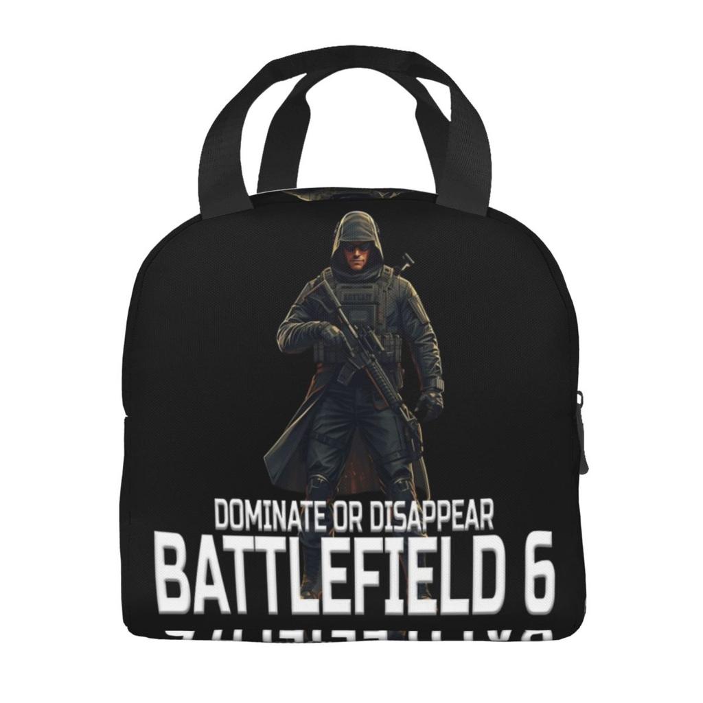 Battlefield 6 Забавные Игры Мерч Термосумка для Ланча в Школу Сумка для Хранения Еды Портативный Термосумка Ланч-бокс