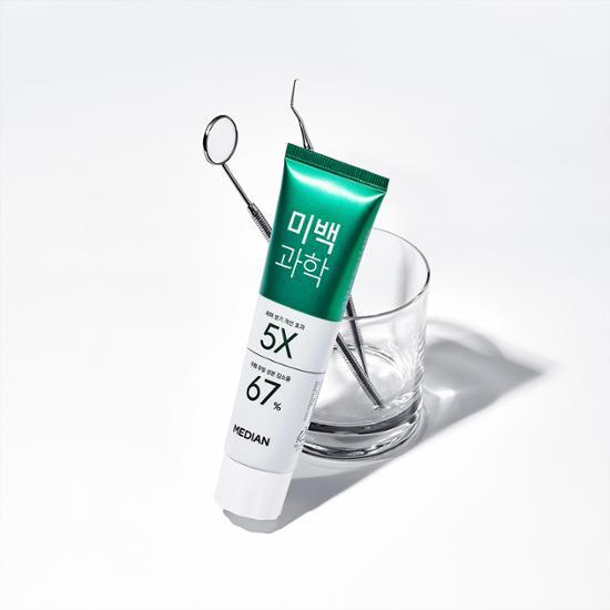 Median Whitening Science Toothpaste Plum Mint Flavor 100g