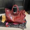 Досуг Большая вместительная сумка-тоут Новые женские сумки для шопинга и путешествий Красные сумки Ретро из искусственной кожи для студентов колледжа одно плечо сумки