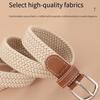 Women Adjustable Free Pins Wide Elastic Belt Braided Belt Fashion Accessory