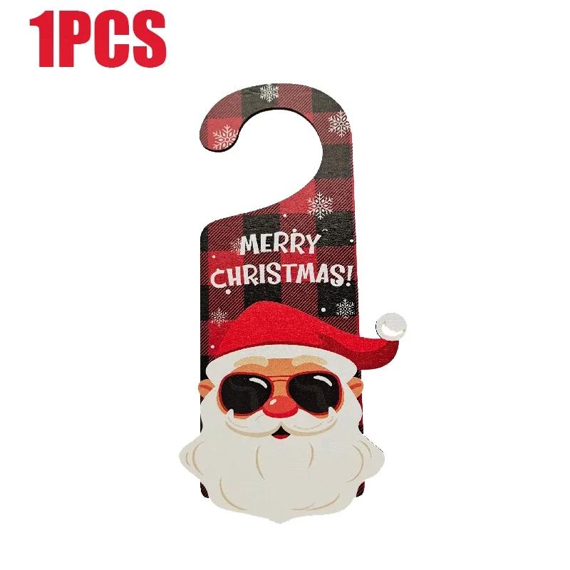 2025 Новые рождественские украшения бумажные дверные подвески Санта-Лось украшения для вечеринок реквизит дверной знак дверные ручки подвески украшения