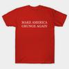Мужская черная футболка с принтом Make America Grunge Again Печать на трансферной бумаге без вырезания Хлопковая футболка