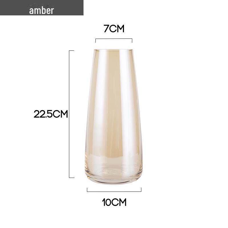 Современная скандинавская стеклянная ваза: Прозрачный гальванизированный цветочный горшок для обеденного стола и декора модельной комнаты